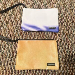 Rareform White and Purple Pouch Set in New Condition! Made from Recycled Billboa